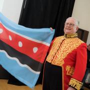 Lord Lyon with the Maryhill flag